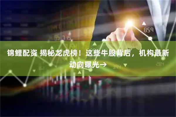 锦鲤配资 揭秘龙虎榜！这些牛股背后，机构最新动向曝光→