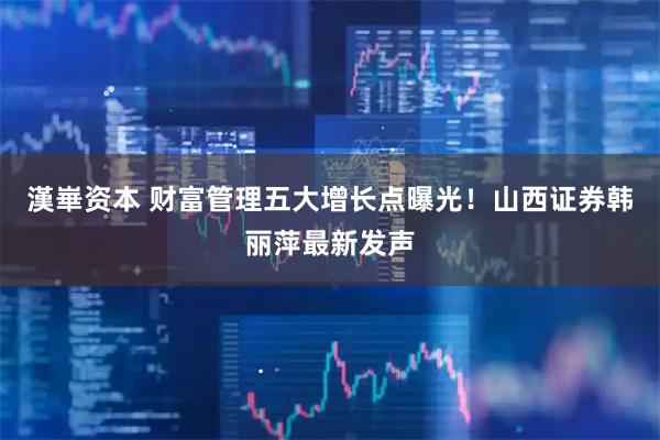 漢崋资本 财富管理五大增长点曝光！山西证券韩丽萍最新发声